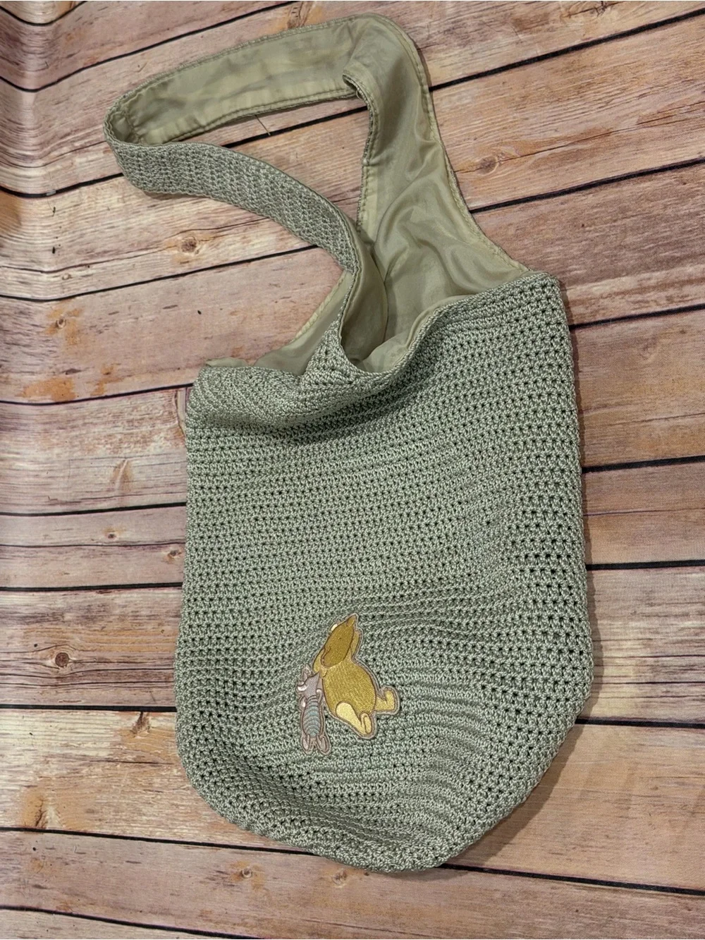 Winnie the Pooh & Piglet Tan Knit Hobo Bag - Disney Store